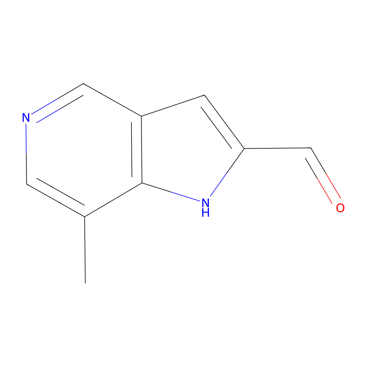 7-Methyl-1H-pyrrolo[3,2-c]pyridine-2-carbaldehyde molecular structure, CAS 1427504-59-3