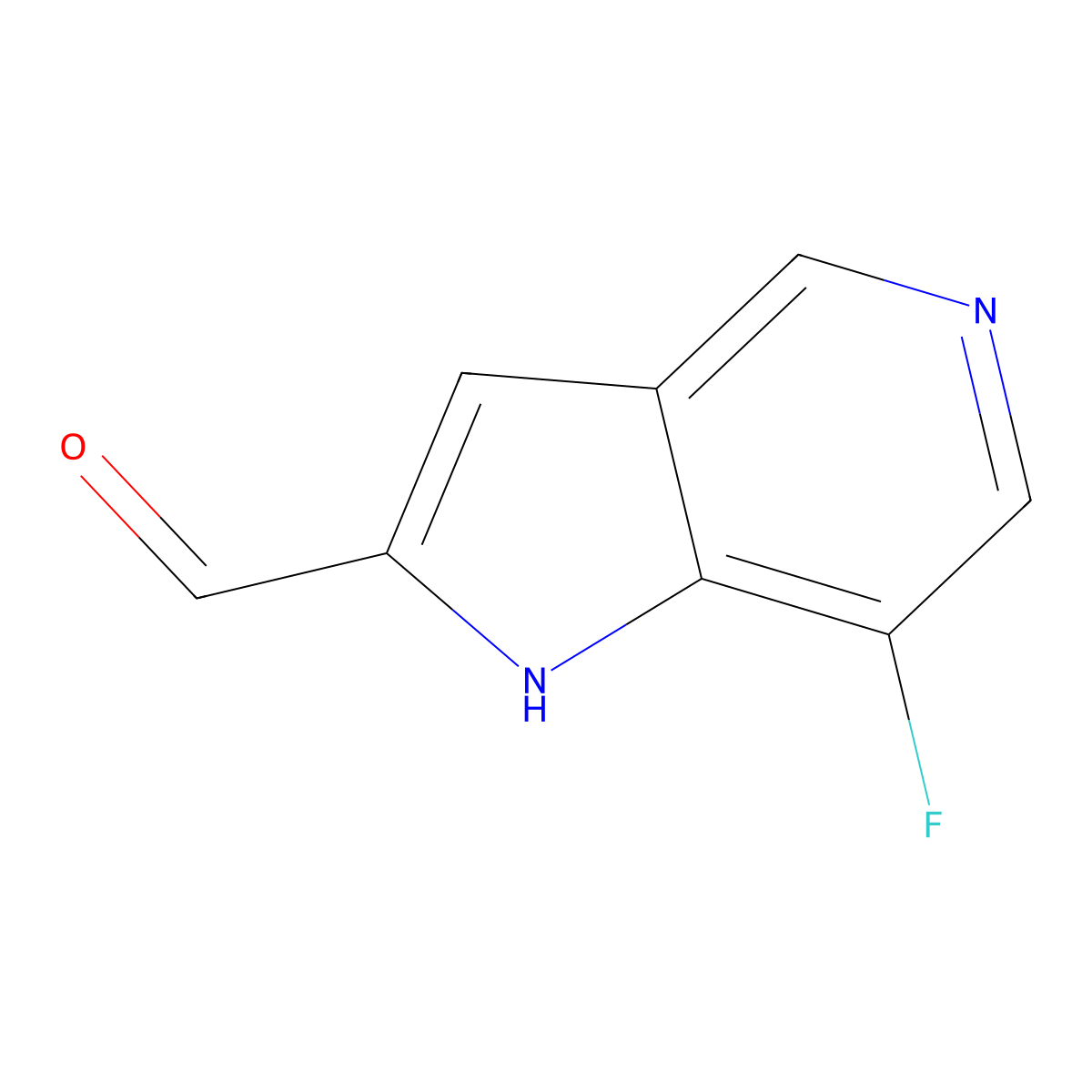 7-Fluoro-1H-pyrrolo[3,2-c]pyridine-2-carbaldehyde molecular structure, CAS 1427504-60-6