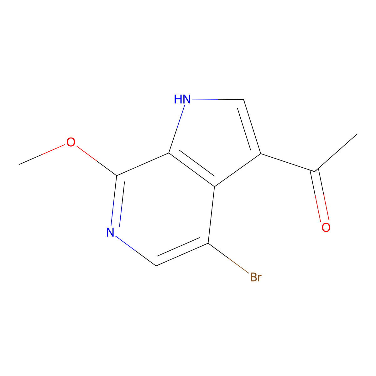 3-Acetyl-4-bromo-7-methoxy-6-azaindole molecular structure, CAS 1427504-64-0