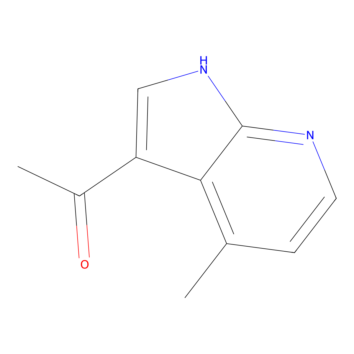 1-(4-Methyl-1H-pyrrolo[2,3-b]pyridin-3-yl)ethan-1-one molecular structure, CAS 1427504-72-0