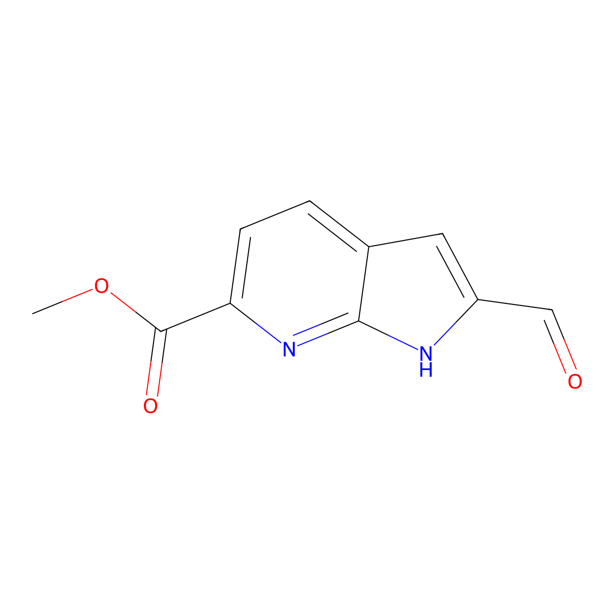 6-Methoxycarbonyl-7-azaindole-2-carbaldehyde molecular structure, CAS 1427504-79-7