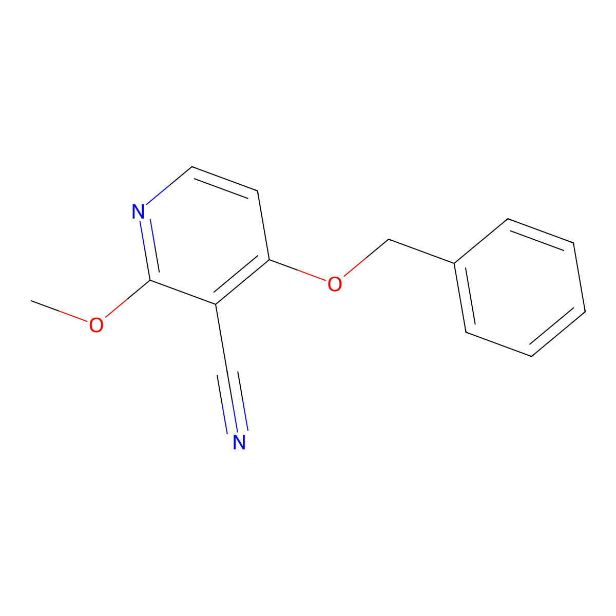 3-Cyano-2-methoxy-4-benzyloxy pyridine molecular structure, CAS 1427504-81-1