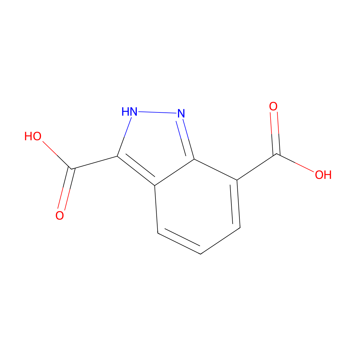 1H-Indazole-3,7-dicarboxylic acid molecular structure, CAS 1427504-82-2