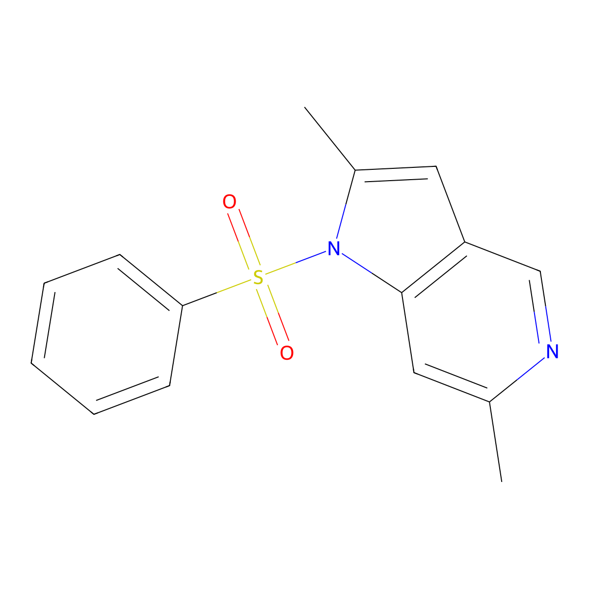 1-Benzenesulfonyl-2,6-dimethyl-5-azaindole molecular structure, CAS 1427504-84-4