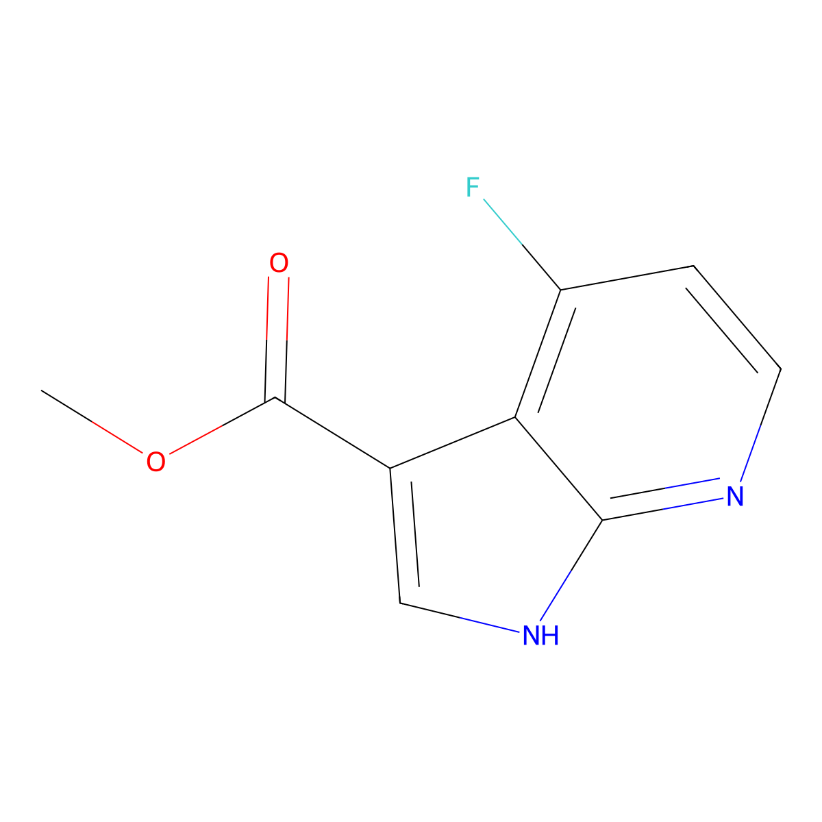 4-Fluoro-7-azaindole-3-carboxylic acid methyl ester molecular structure, CAS 1427504-86-6