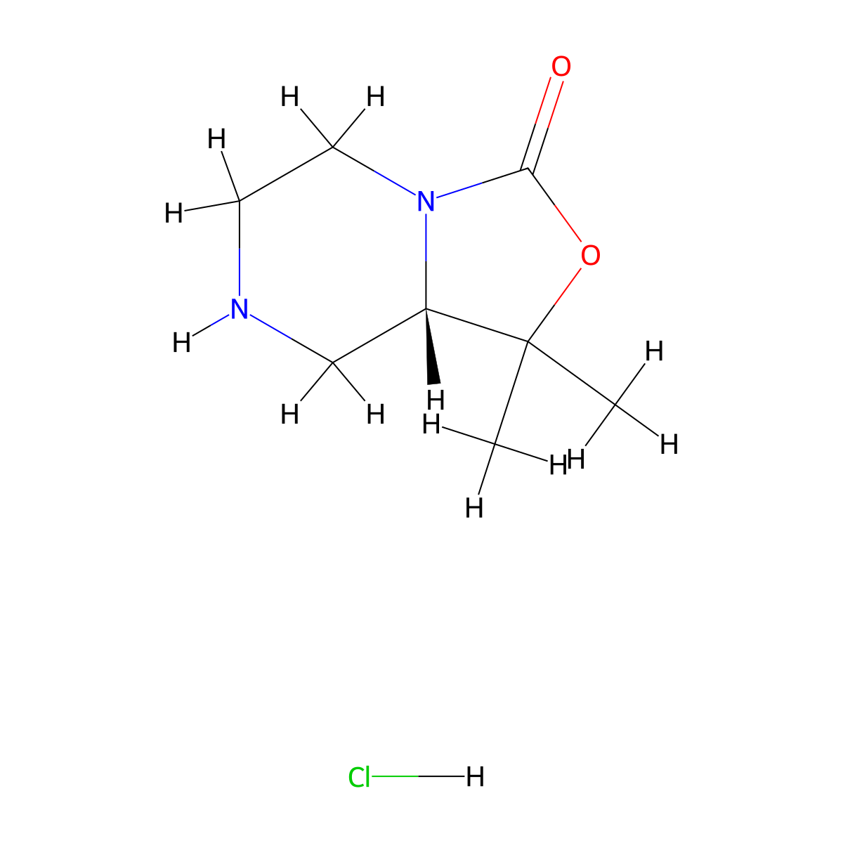 (S)-1,1-Dimethyltetrahydro-1H-oxazolo[3,4-A]pyrazin-3(5H)-one hcl molecular structure, CAS 1427514-85-9