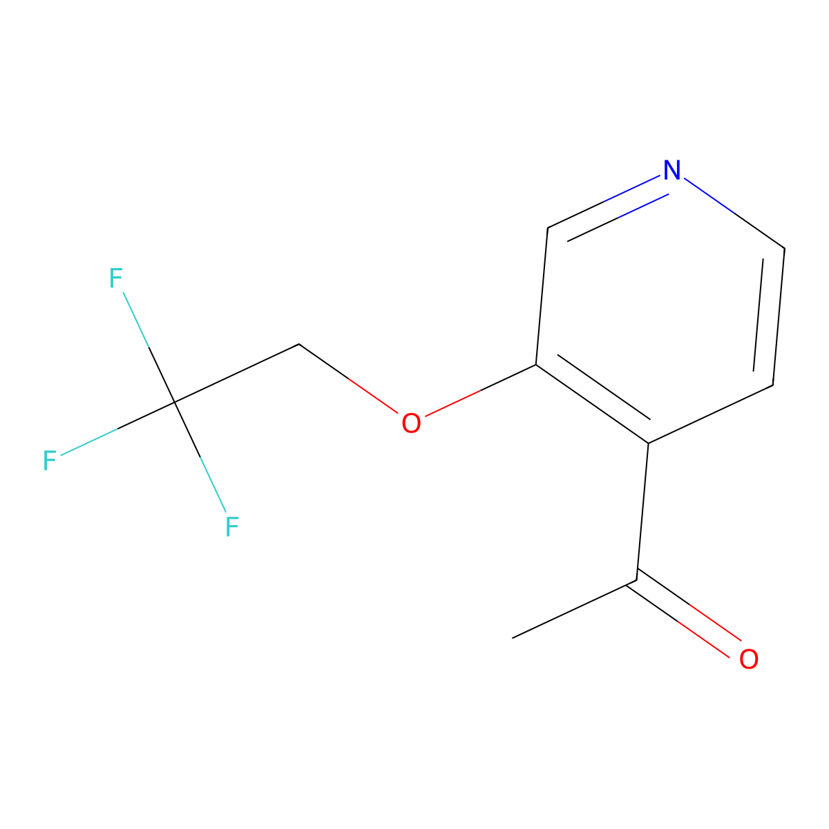 1-(3-(2,2,2-Trifluoroethoxy)pyridin-4-yl)ethanone molecular structure, CAS 1427522-50-6