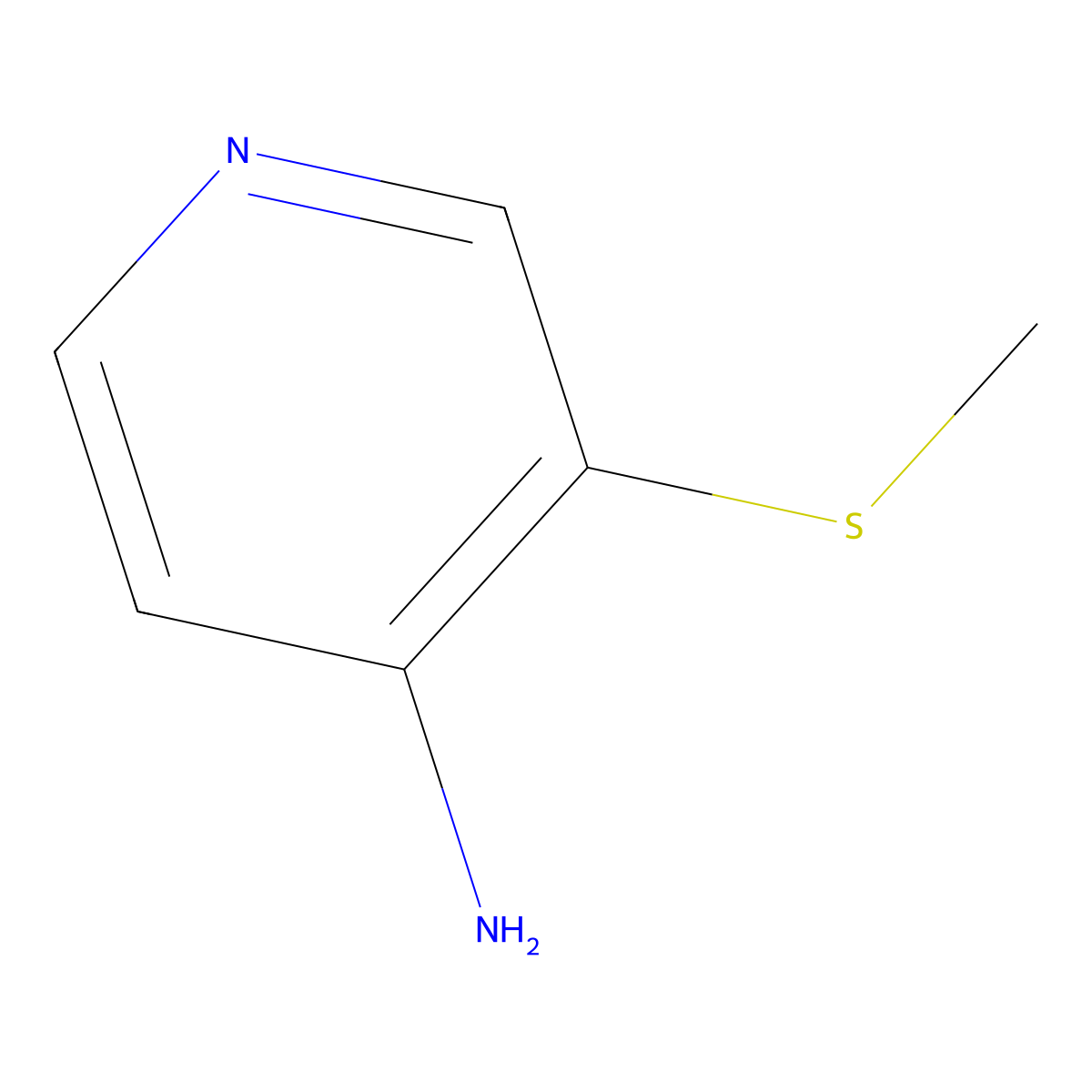 3-(Methylsulfanyl)pyridin-4-amine molecular structure, CAS 1427523-25-8