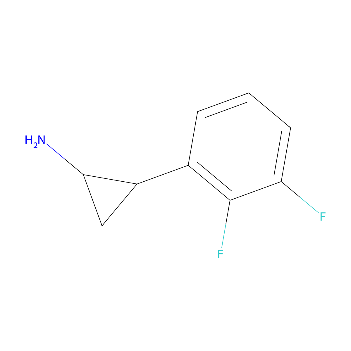 (1R,2S)-2-(2,3-Difluorophenyl)cyclopropan-1-amine molecular structure, CAS 1427524-53-5