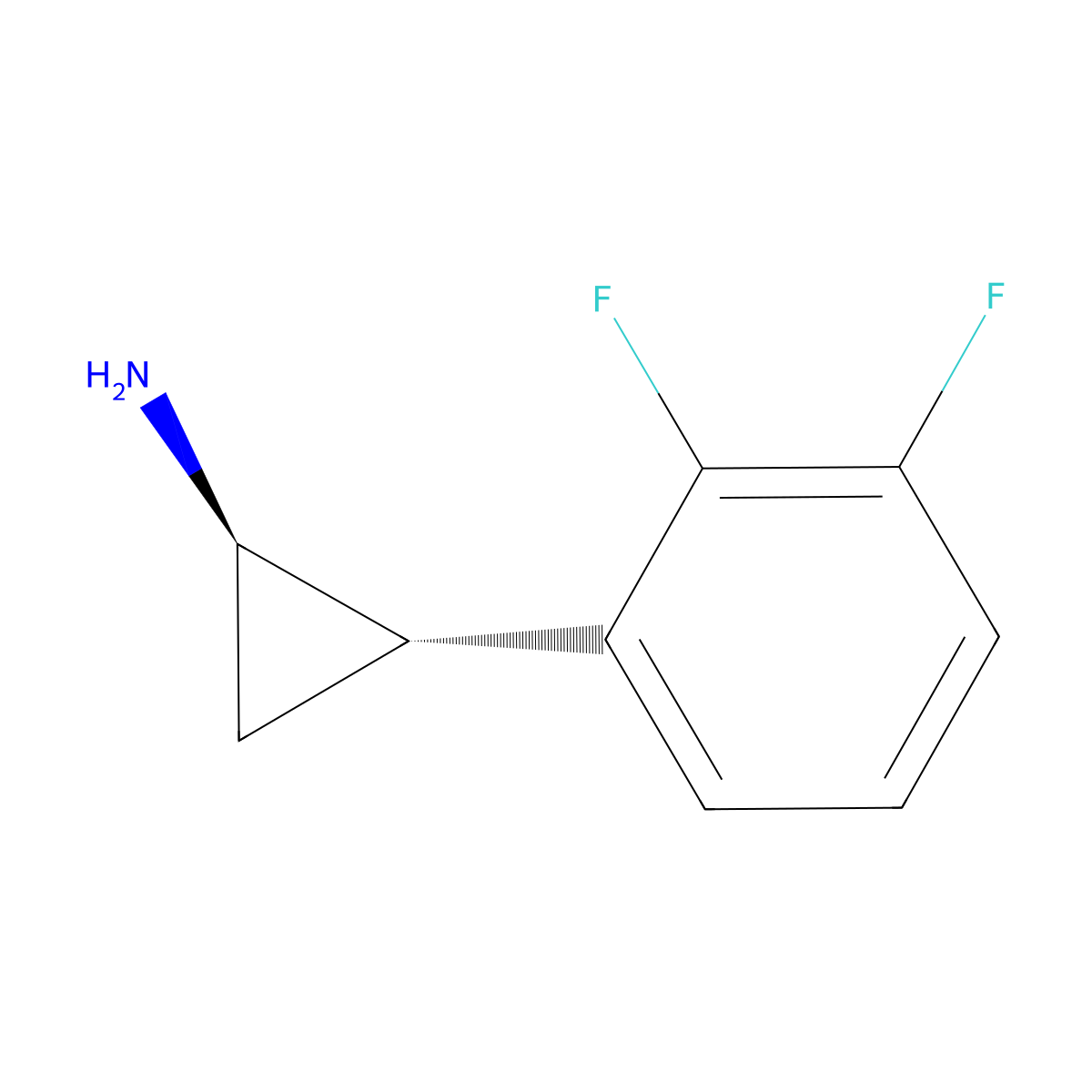 (1R,2S)-2-(2,3-Difluorophenyl)cyclopropan-1-amine molecular structure, CAS 1427524-53-5