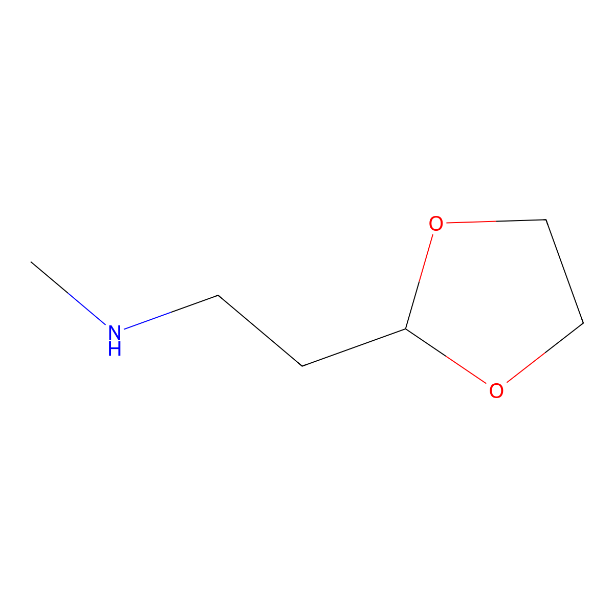 2-(N-Methyl-2-aminoethyl)-1,3-dioxolane molecular structure, CAS 142753-10-4
