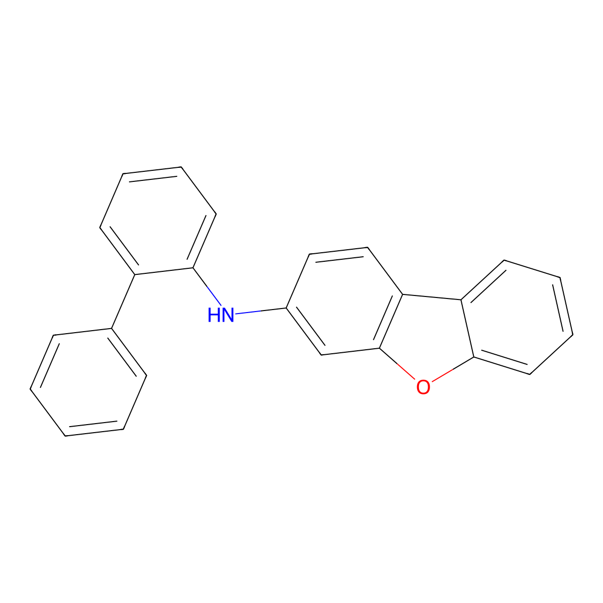 N-([1,1'-Biphenyl]-2-yl)dibenzo[b,d]furan-3-amine molecular structure, CAS 1427556-44-2