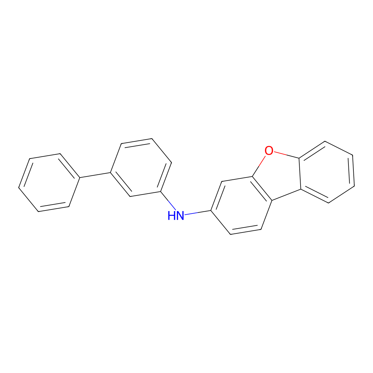 N-([1,1'-Biphenyl]-3-yl)dibenzo[b,d]furan-3-amine molecular structure, CAS 1427556-45-3