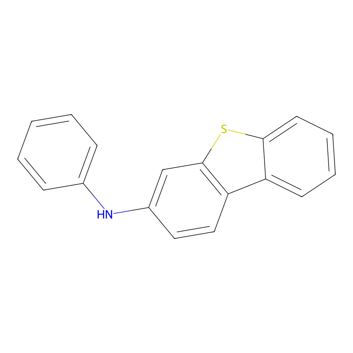 N-phenyl-3-dibenzothiophenamine molecular structure, CAS 1427556-53-3