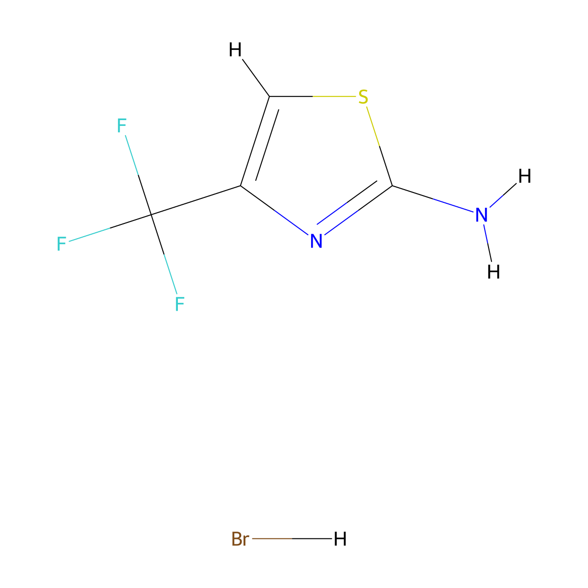 2-Amino-4-trifluoromethylthiazole hydrobromide molecular structure, CAS 1427564-93-9