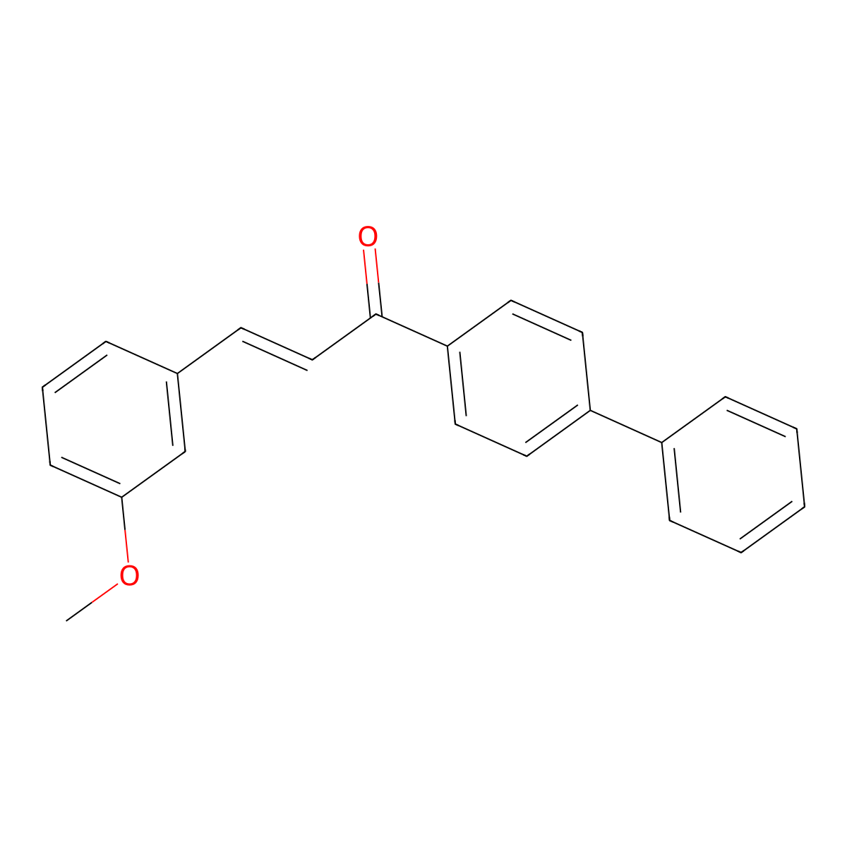 (2E)-3-(3-Methoxyphenyl)-1-(4-phenylphenyl)prop-2-en-1-one molecular structure, CAS 1427577-87-4