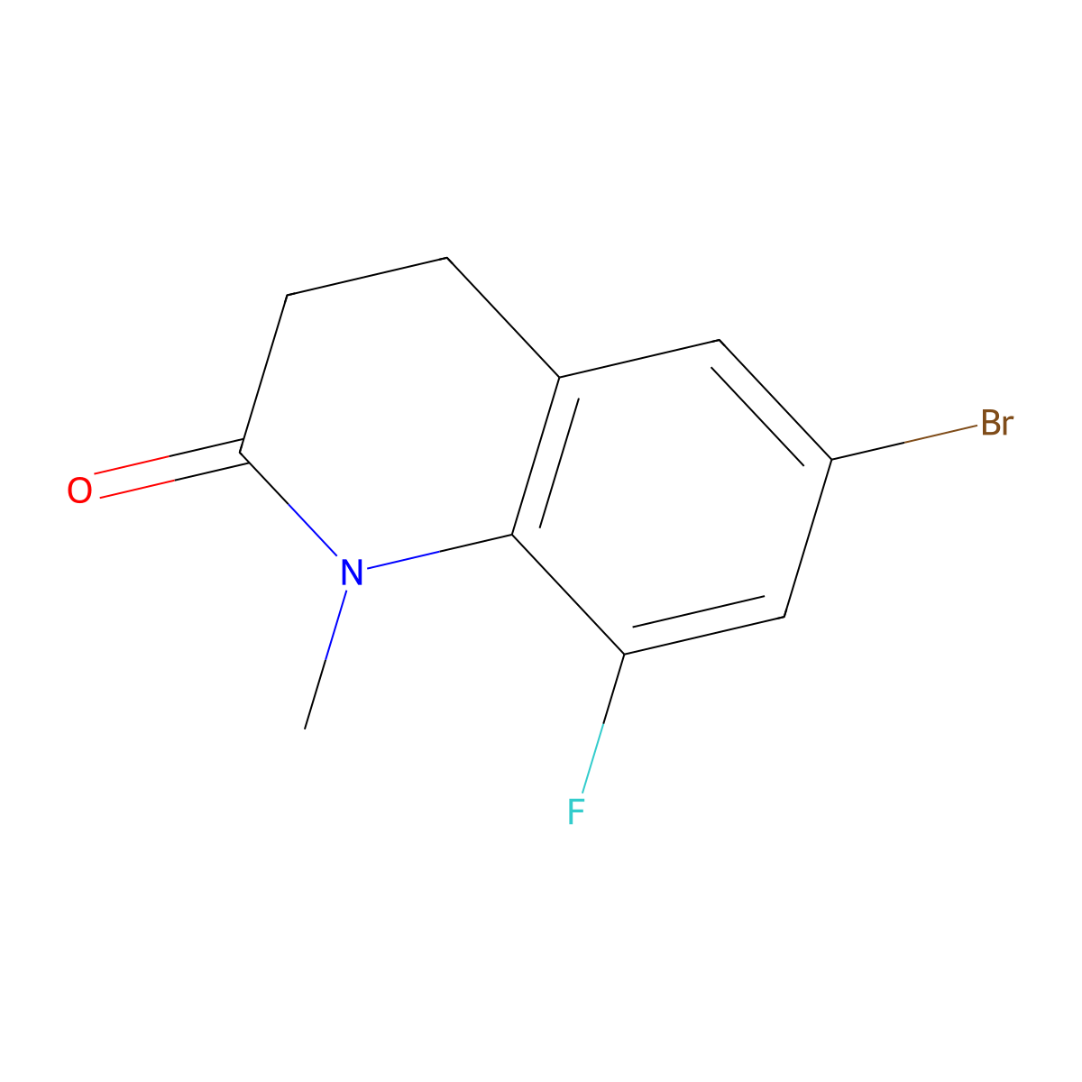 6-Bromo-8-fluoro-1-methyl-3,4-dihydroquinolin-2(1H)-one molecular structure, CAS 1427588-36-0