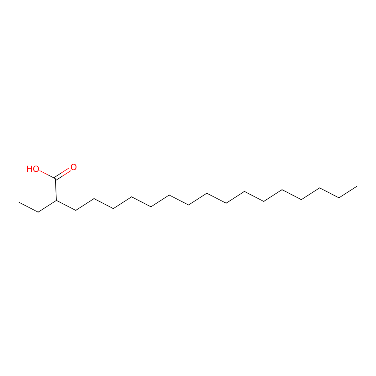Octadecanoic acid, 2-ethyl- molecular structure, CAS 14276-80-3