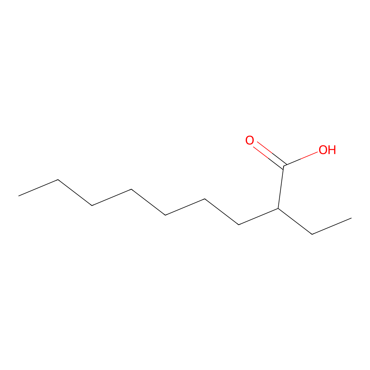 Nonanoic acid, 2-ethyl- molecular structure, CAS 14276-84-7