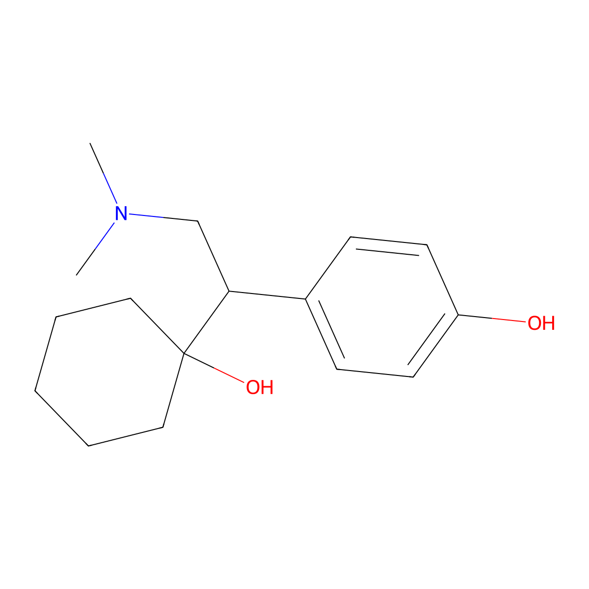 O-Desmethylvenlafaxine, (+)- molecular structure, CAS 142761-12-4