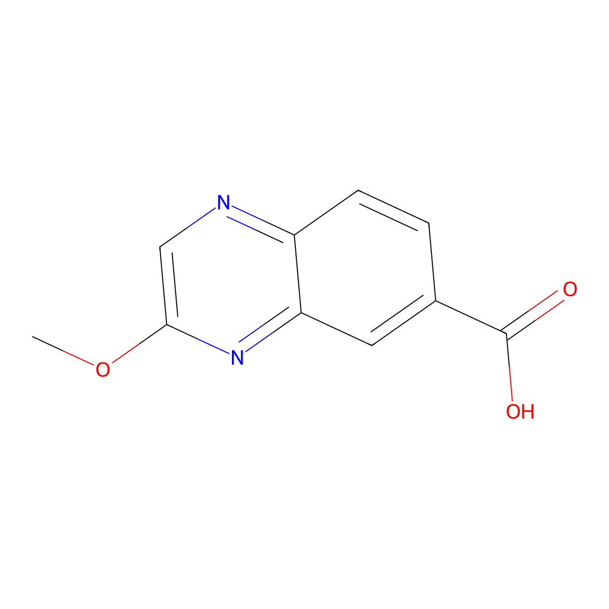 3-Methoxyquinoxaline-6-carboxylic acid molecular structure, CAS 1427632-47-0