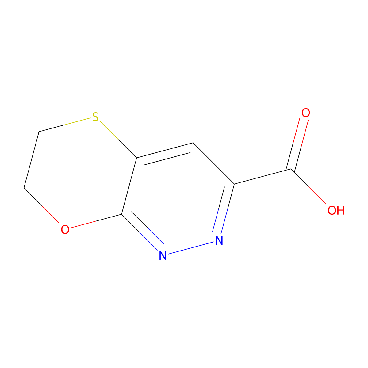 6,7-Dihydro-[1,4]oxathiino[2,3-c]pyridazine-3-carboxylic acid molecular structure, CAS 1427667-74-0
