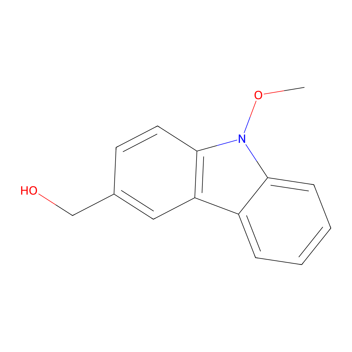 N-methoxy-3-hydroxymethylcarbazole molecular structure, CAS 142768-49-8