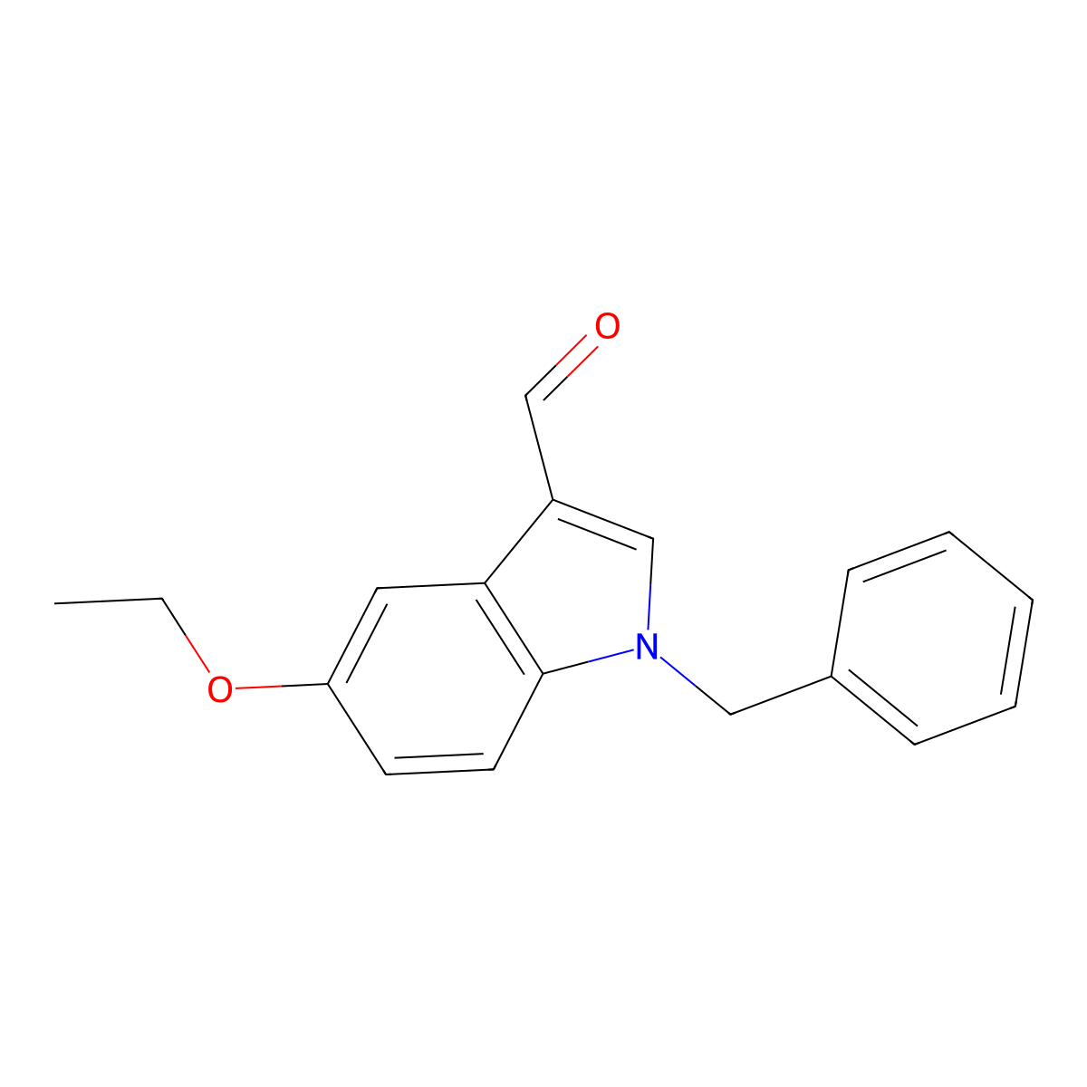 1-benzyl-5-ethoxy-1H-indole-3-carbaldehyde molecular structure, CAS 142769-38-8