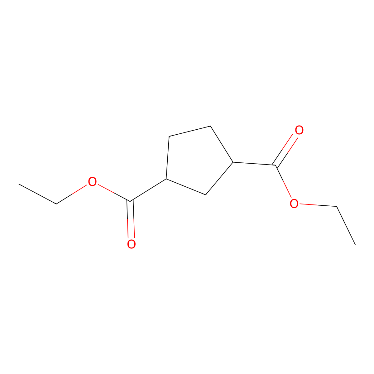 Diethyl cyclopentane-1,3-dicarboxylate molecular structure, CAS 14277-18-0