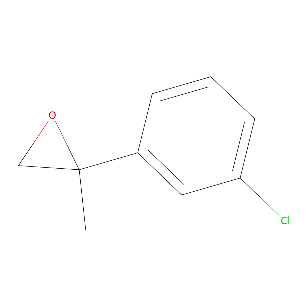 2-(3-Chlorophenyl)-2-methyloxirane molecular structure, CAS 1427715-40-9