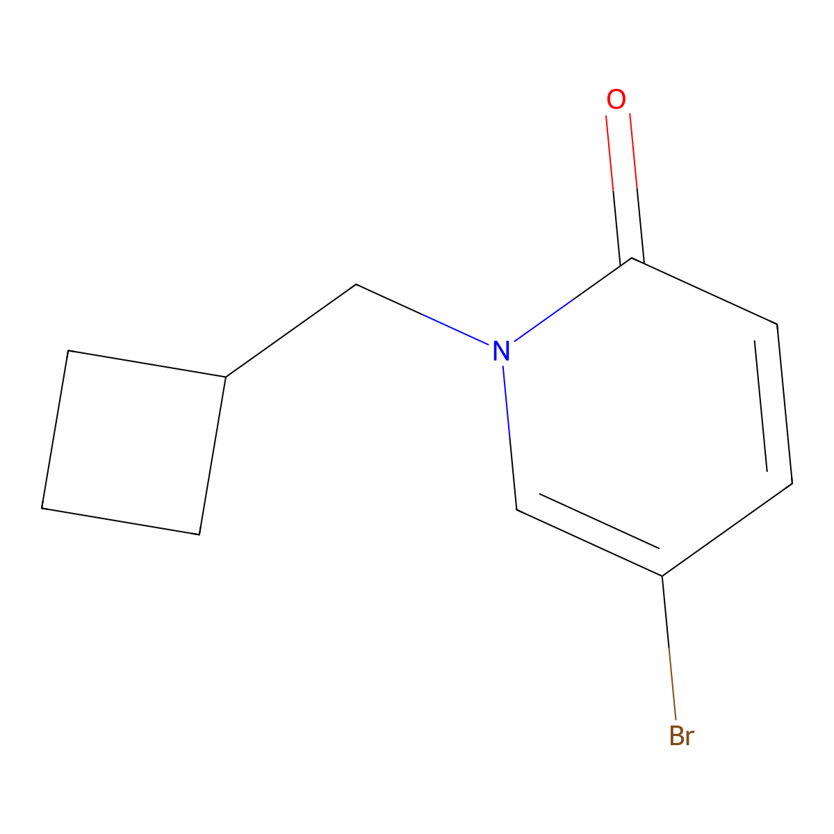 5-Bromo-1-(cyclobutylmethyl)pyridin-2(1H)-one molecular structure, CAS 1427719-37-6