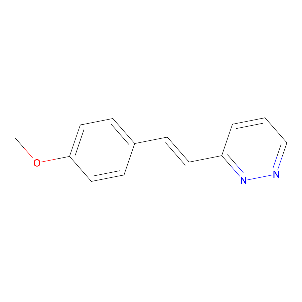 3-[2-(4-Methoxyphenyl)ethenyl]pyridazine molecular structure, CAS 142772-08-5