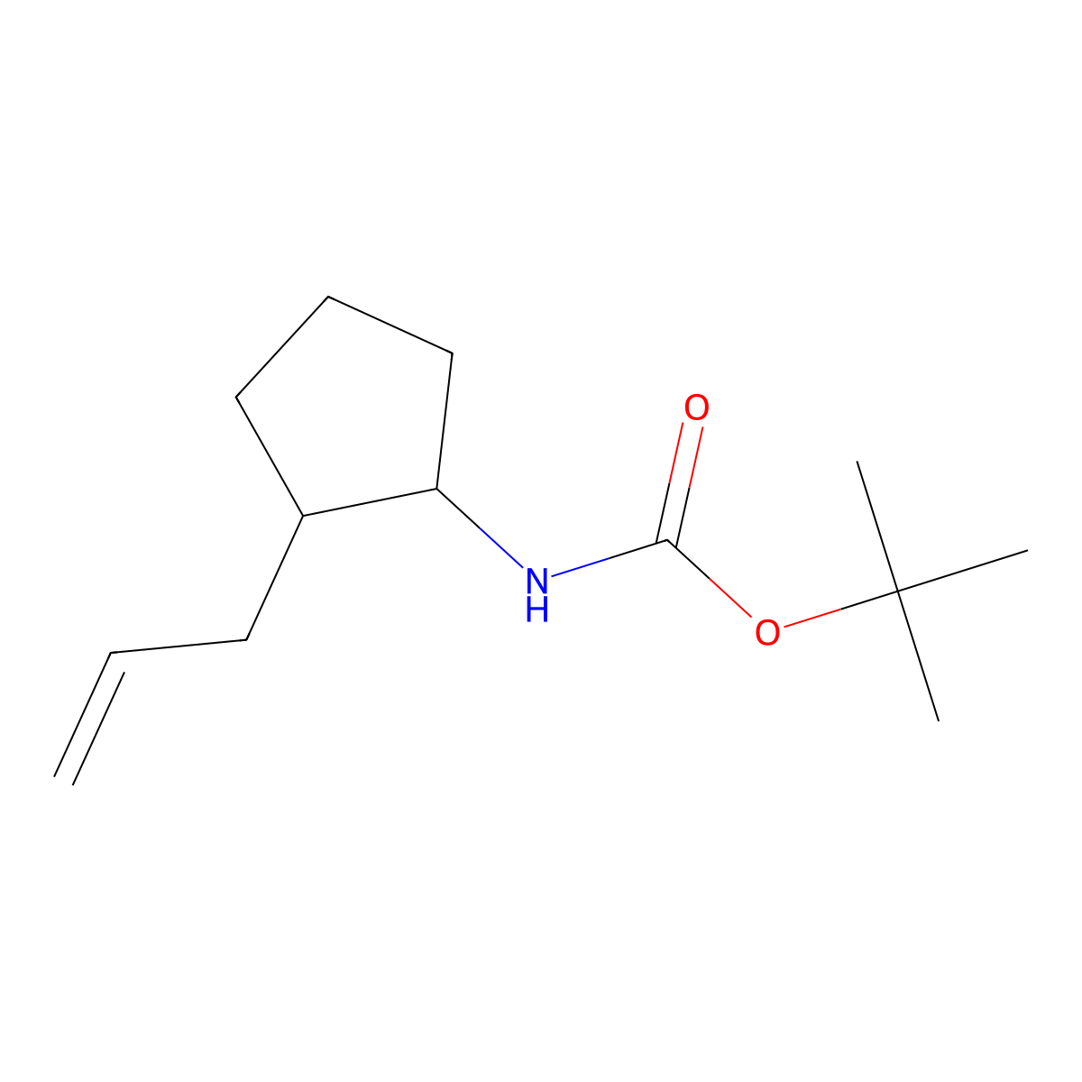 rac-tert-butyl N-[(1R,2R)-2-(prop-2-en-1-yl)cyclopentyl]carbamate molecular structure, CAS 1427728-73-1