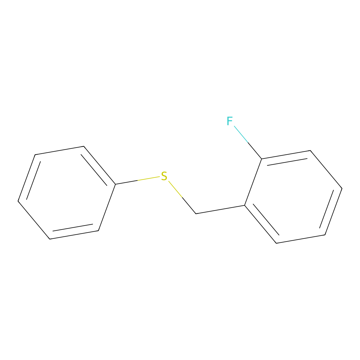 1-Fluoro-2-(phenylsulfanylmethyl)benzene molecular structure, CAS 1427730-57-1