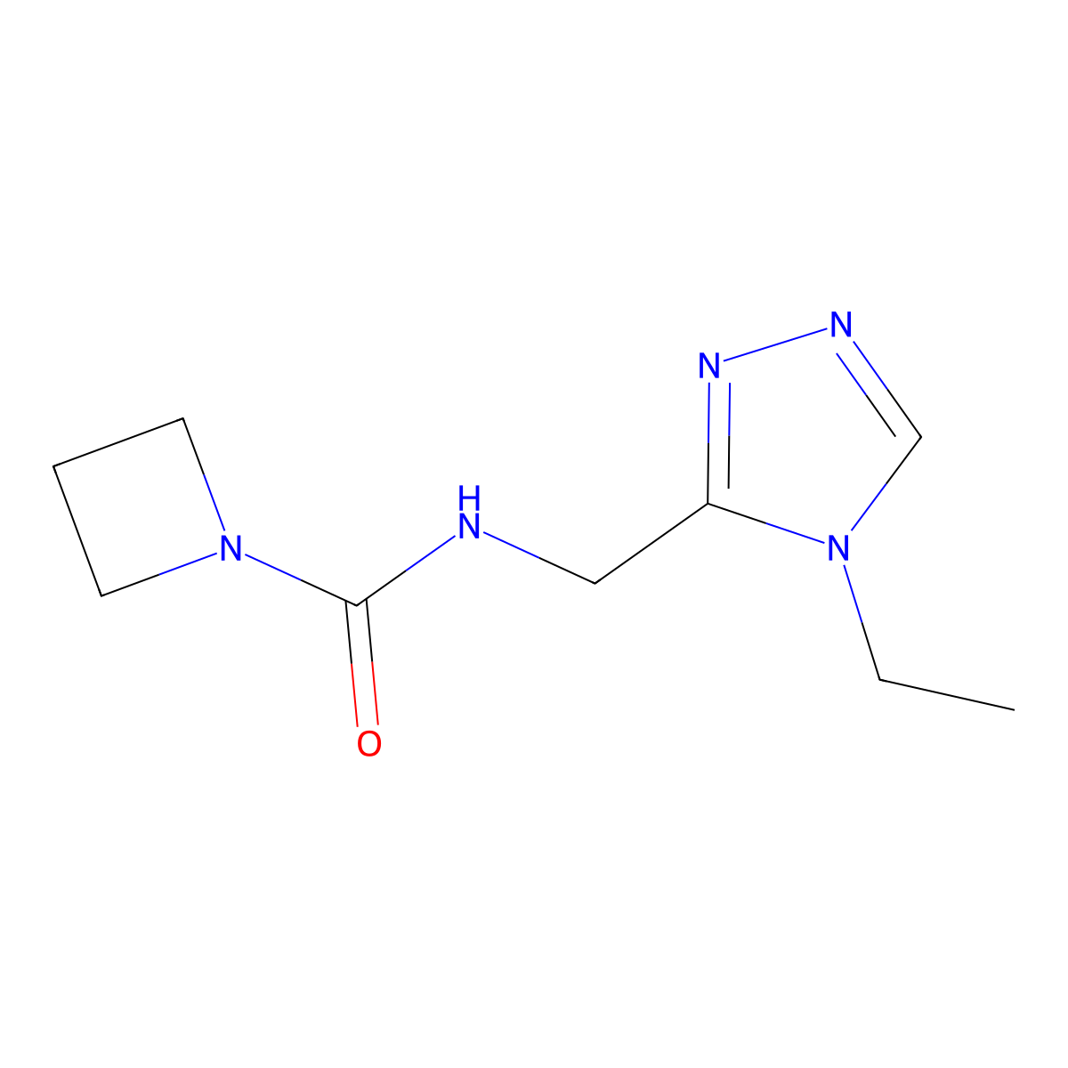 N-[(4-ethyl-4H-1,2,4-triazol-3-yl)methyl]azetidine-1-carboxamide molecular structure, CAS 1427741-05-6