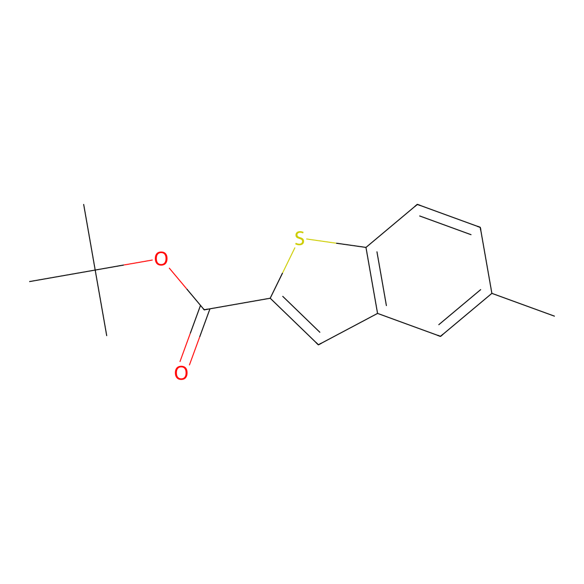 1,1-Dimethylethyl 5-methylbenzo[b]thiophene-2-carboxylate molecular structure, CAS 1427753-41-0