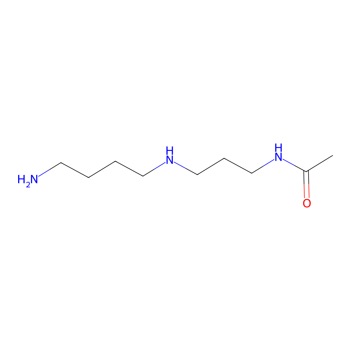 N1-Acetylspermidine molecular structure, CAS 14278-49-0