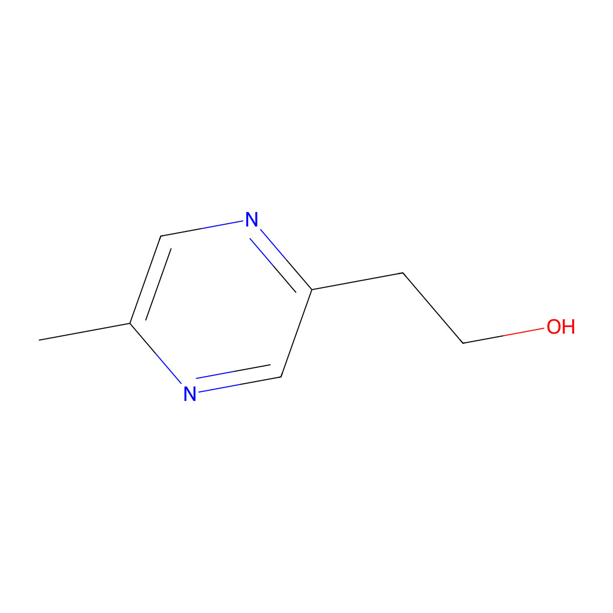 5-Methyl-2-pyrazineethanol molecular structure, CAS 142780-03-8