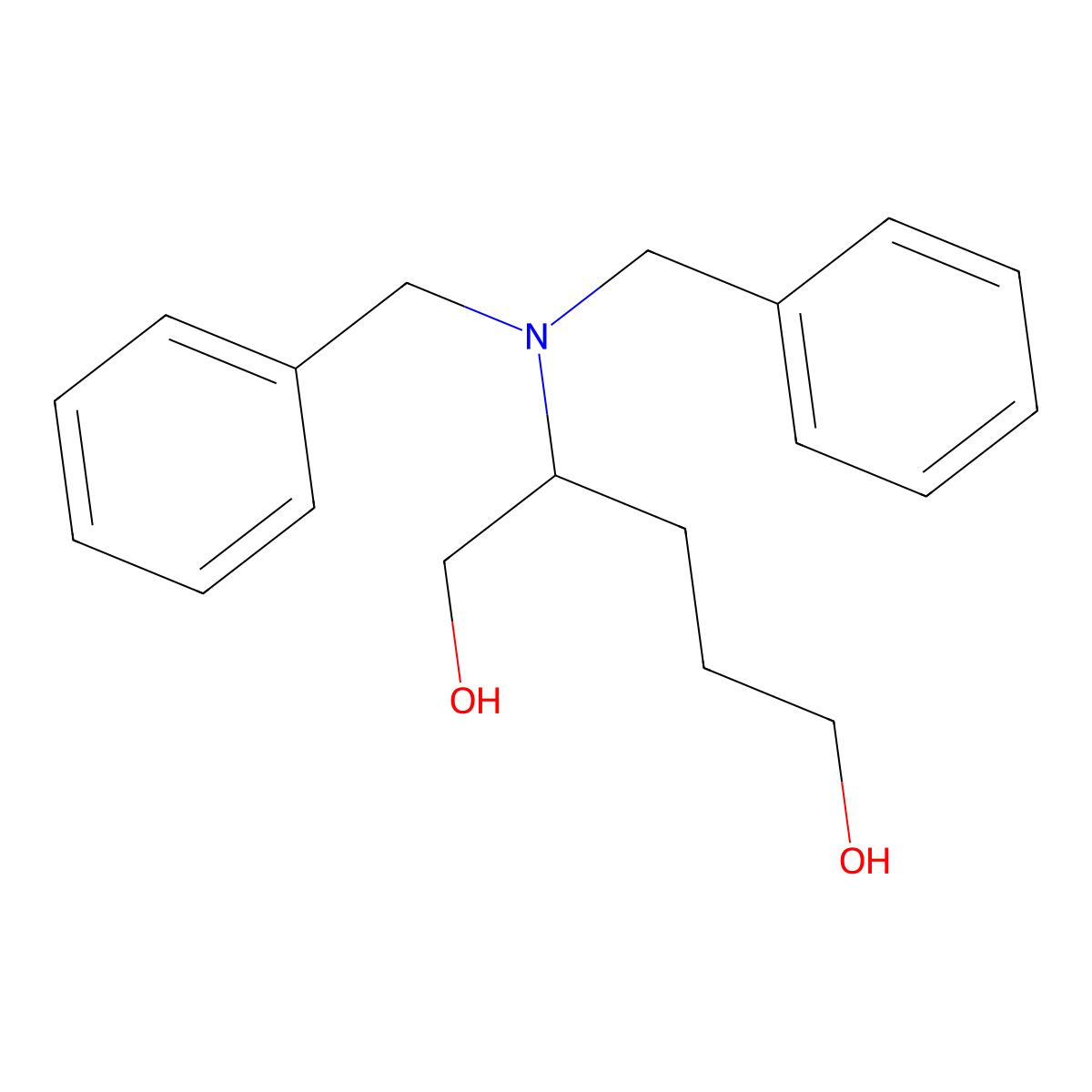 (S)-2-(Dibenzylamino)-1,5-pentanediol molecular structure, CAS 142784-66-5