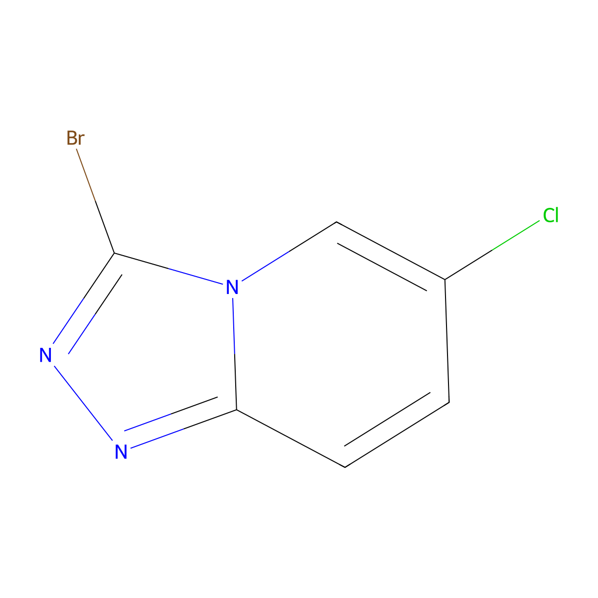 3-Bromo-6-chloro-[1,2,4]triazolo[4,3-a]pyridine molecular structure, CAS 1427852-06-9