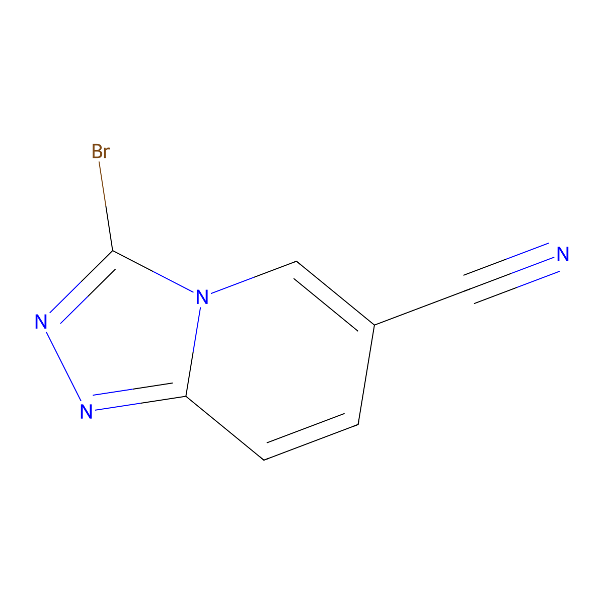 3-Bromo-[1,2,4]triazolo[4,3-a]pyridine-6-carbonitrile molecular structure, CAS 1427852-09-2