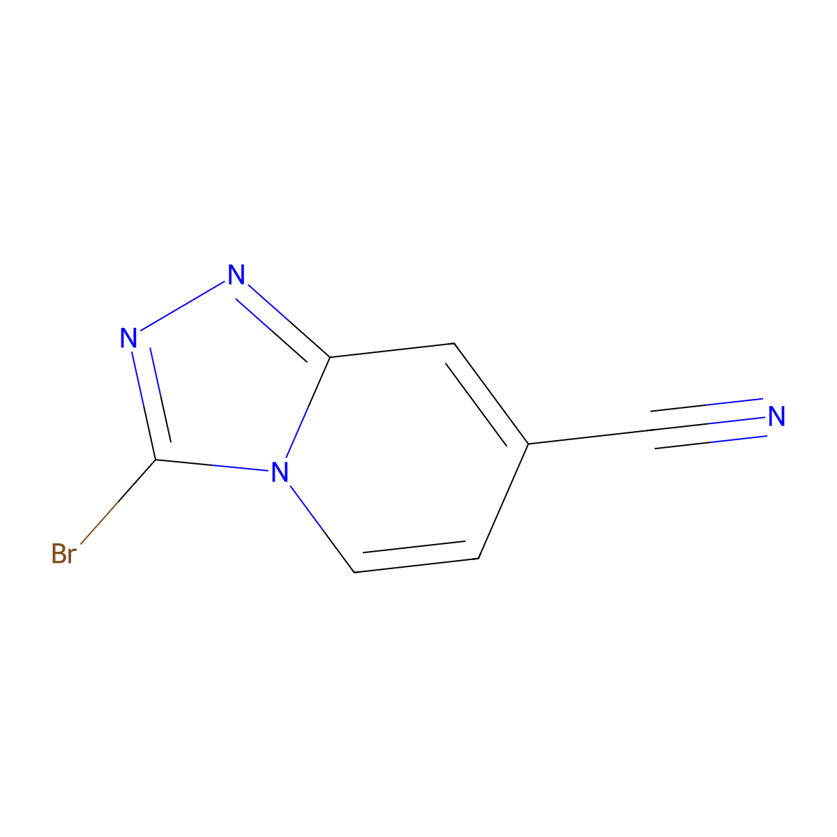 3-Bromo-[1,2,4]triazolo[4,3-a]pyridine-7-carbonitrile molecular structure, CAS 1427852-24-1