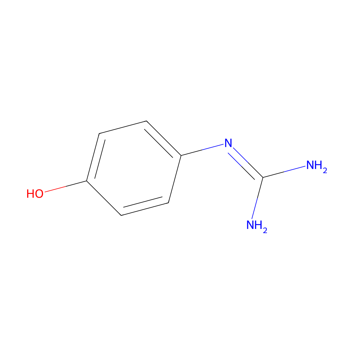 1-(4-Hydroxyphenyl)guanidine molecular structure, CAS 14279-92-6