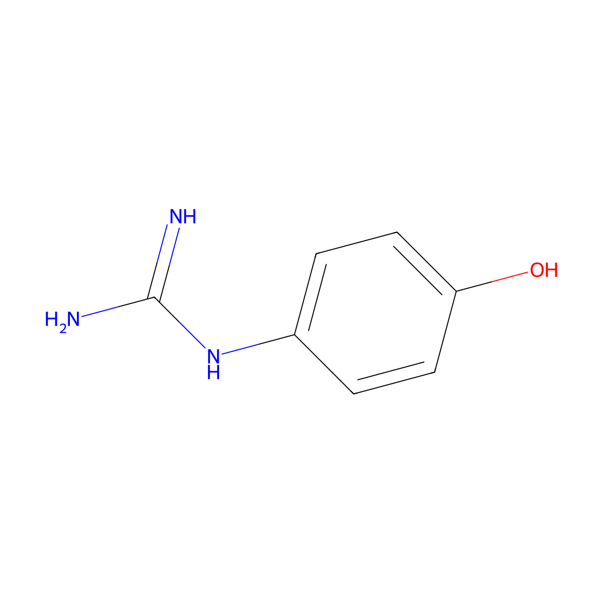 1-(4-Hydroxyphenyl)guanidine molecular structure, CAS 14279-92-6