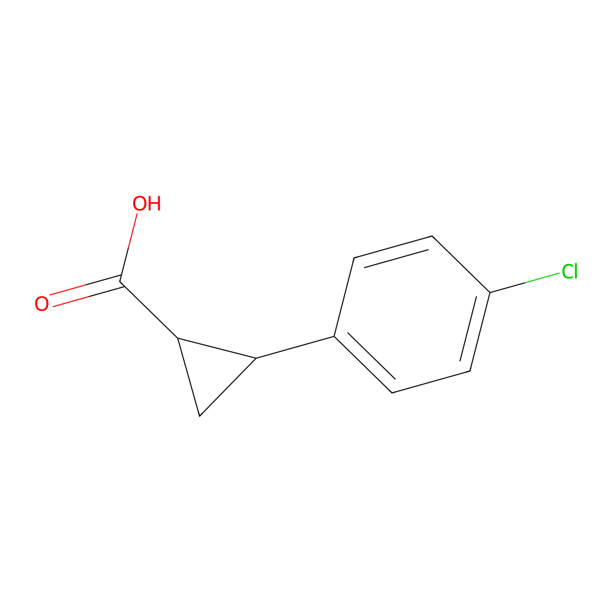 (1S,2S)-2-(4-Chlorophenyl)cyclopropanecarboxylic Acid molecular structure, CAS 142793-24-6