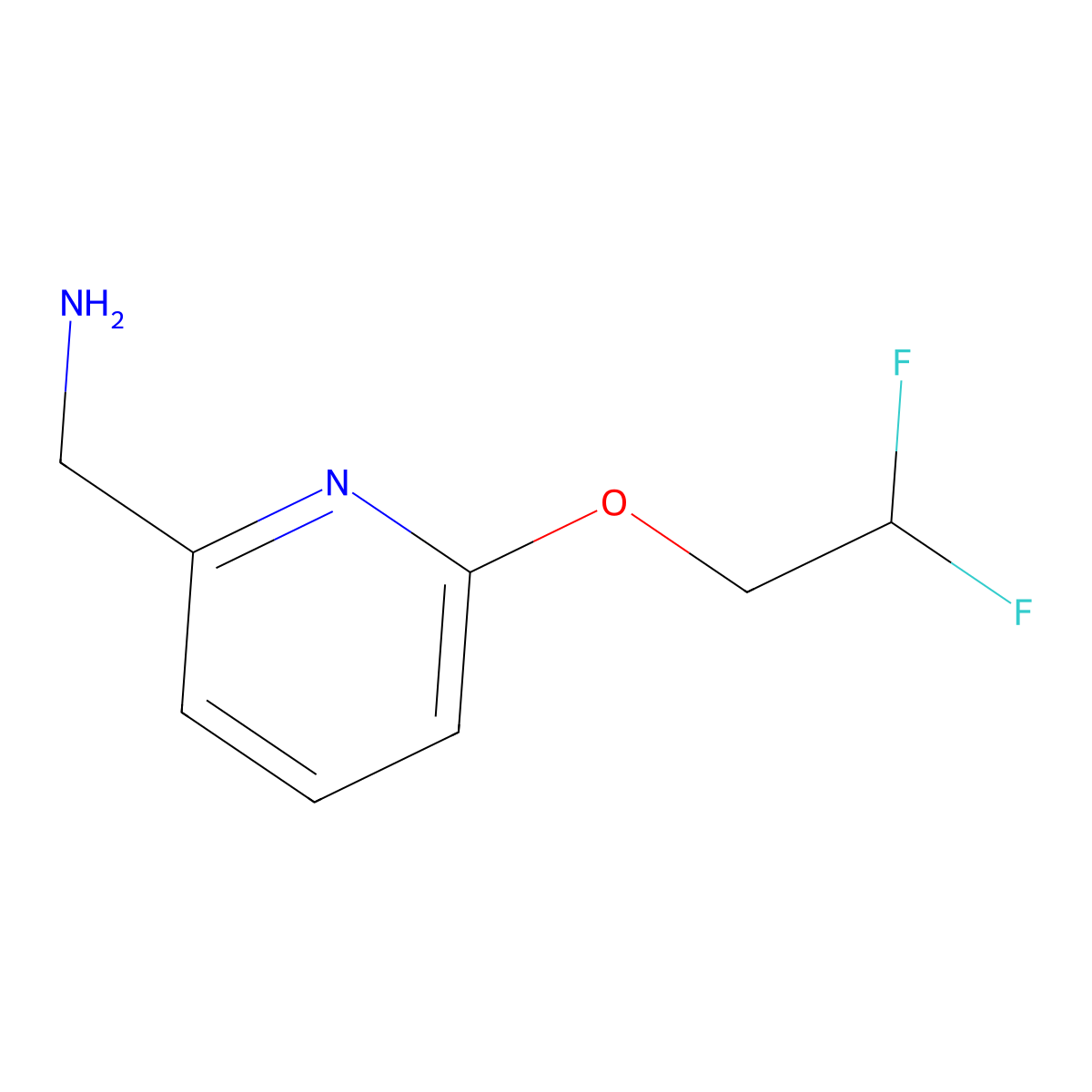 (6-(2,2-Difluoroethoxy)pyridin-2-yl)methanamine molecular structure, CAS 1427960-45-9