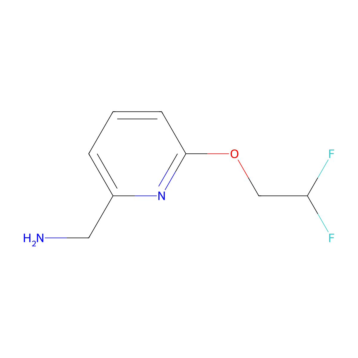 (6-(2,2-Difluoroethoxy)pyridin-2-yl)methanamine molecular structure, CAS 1427960-45-9