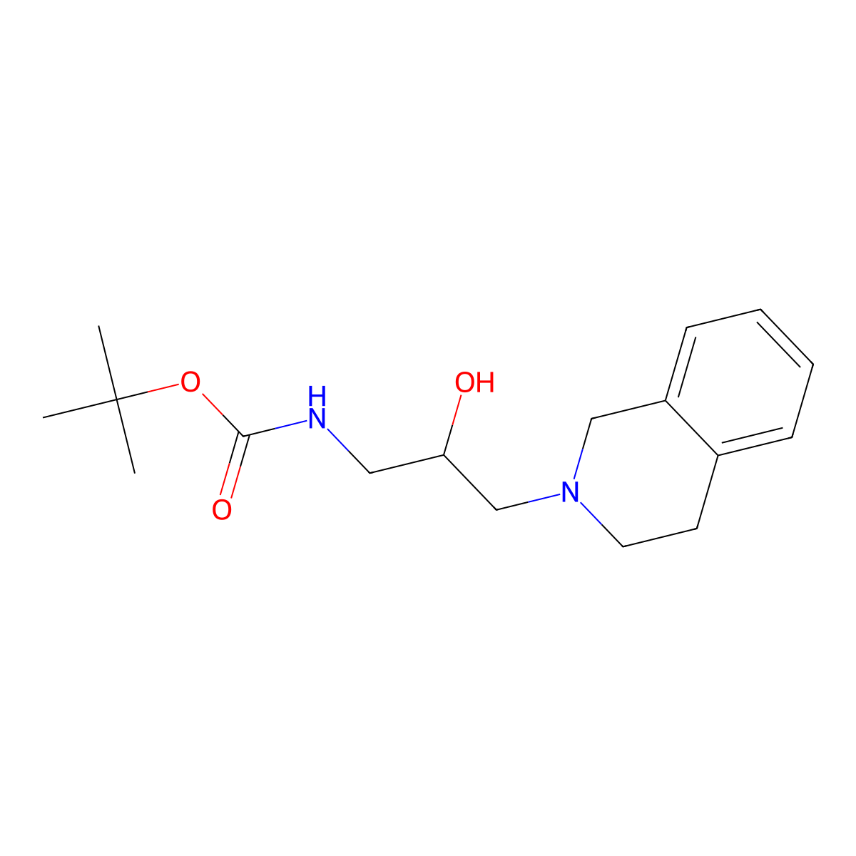tert-butyl N-[2-hydroxy-3-(1,2,3,4-tetrahydroisoquinolin-2-yl)propyl]carbamate molecular structure, CAS 1427970-22-6