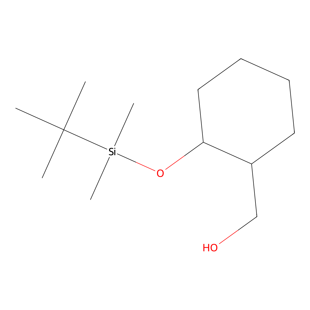 rac-[(1R,2R)-2-[(tert-butyldimethylsilyl)oxy]cyclohexyl]methanol molecular structure, CAS 142798-53-6