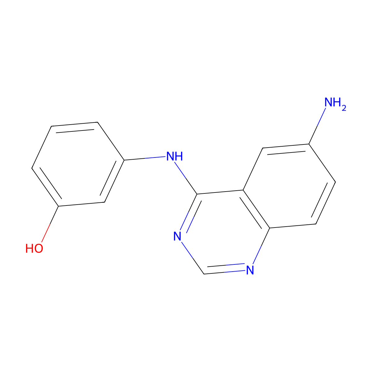 3-((6-Aminoquinazolin-4-YL)amino)phenol molecular structure, CAS 1428063-79-9